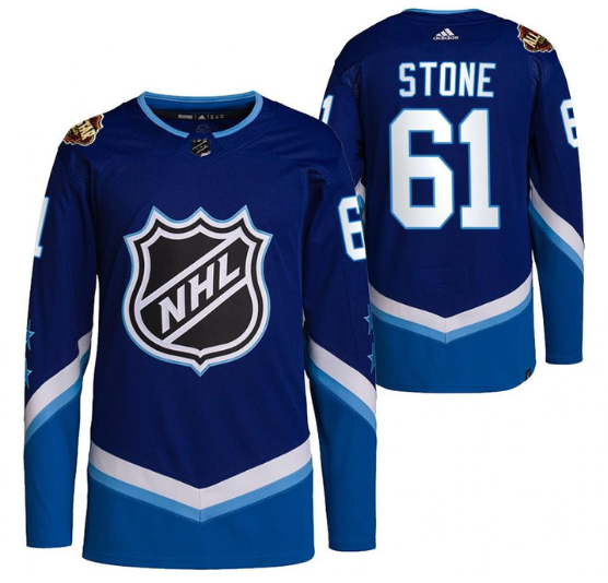 Men's Vegas Golden Knights #61 Mark Stone 2022 All-Star Blue Stitched Jersey Men's Vegas Golden Knights #61 Mark Stone 2022 All-Star Blue Stitched Jersey